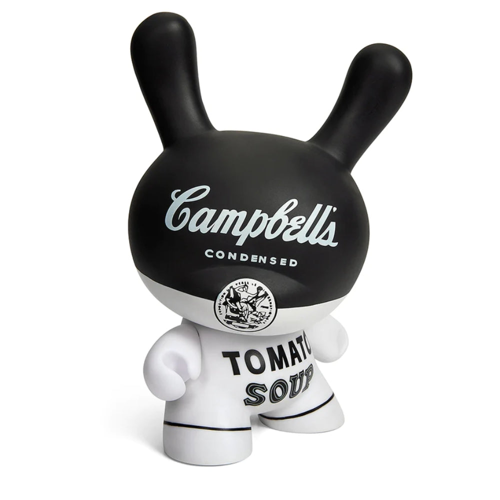 Andy Warhol 8&quot; Campbell&#39;s Soup Masterpiece Dunny Black and White Edition