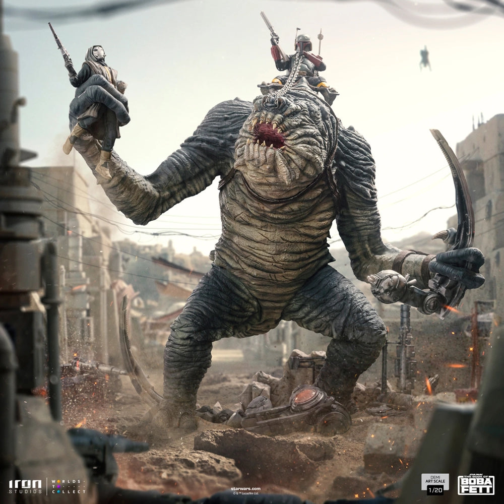 Boba Fett & Rancor Statue by Iron Studios - Collectibles