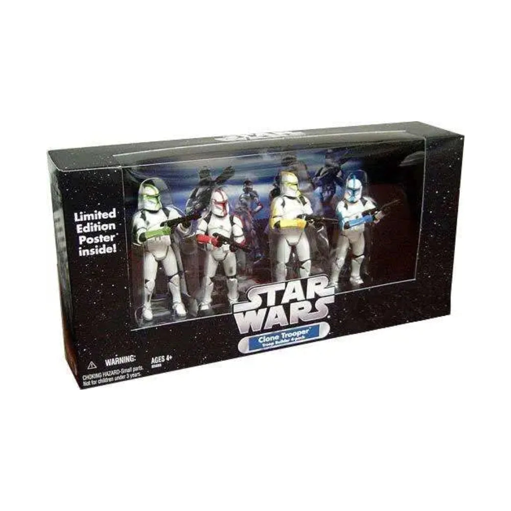 Star Wars Clone Trooper Army Builder 4 pack Colored with Battle Damage