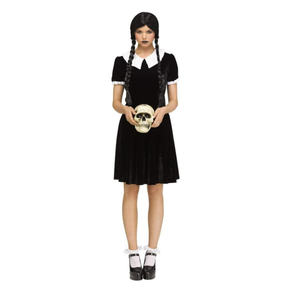Fun World Womens Gothic Girl Wednesday Addams Costume - Medium
