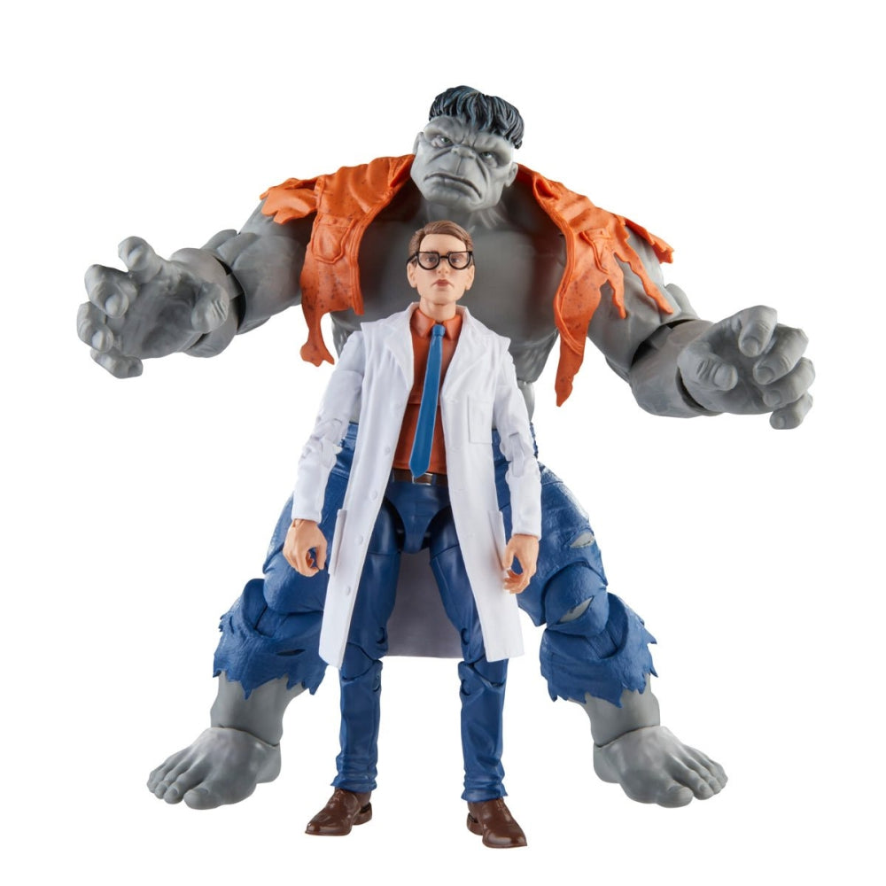 Avengers 60th Anniversary Marvel Legends Gray Hulk and Dr. Bruce Banner Action Figures