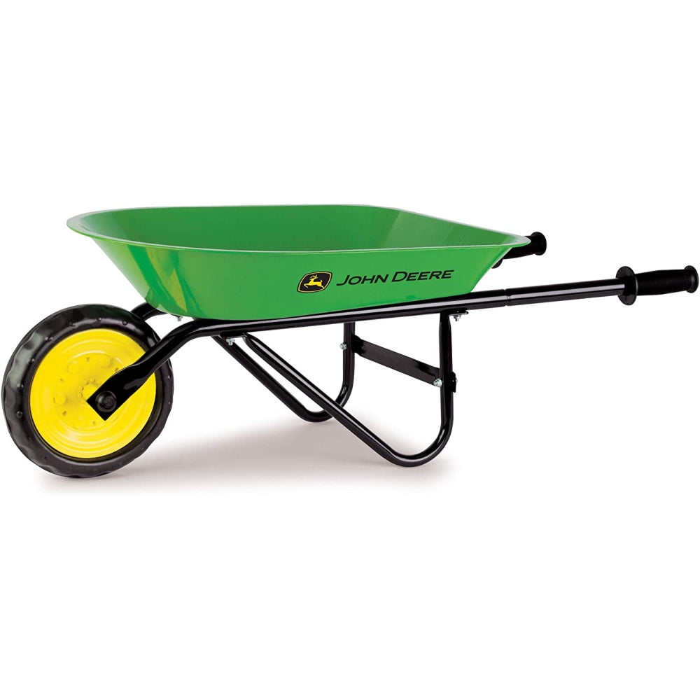 John Deere Farm Toys Steel Wheelbarrow for Kids Aged 2 Years and Up, 34 Inch, Green