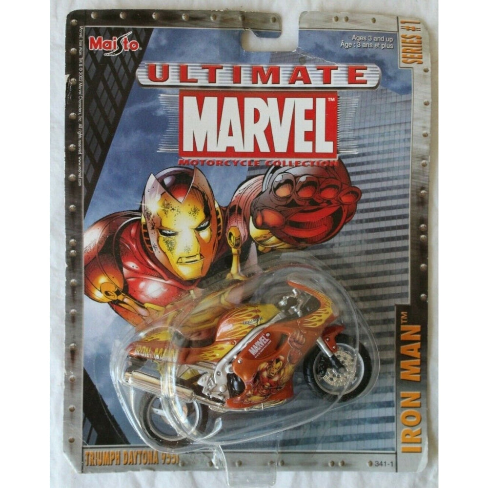 Maisto Ultimate Marvel Motorcycle - Iron Man Triumph Daytona 955i Diecast Motorcycle