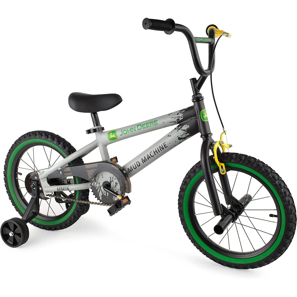 John Deere Kids Bike Mud Machine 16 Inch Wheels - Includes Removable Training Wheels