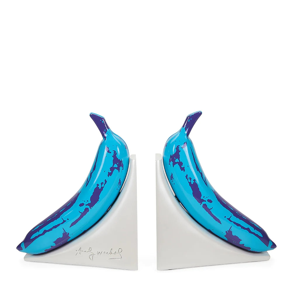 Andy Warhol 10&quot; Lustre Gloss Resin BookendsBlue Banana