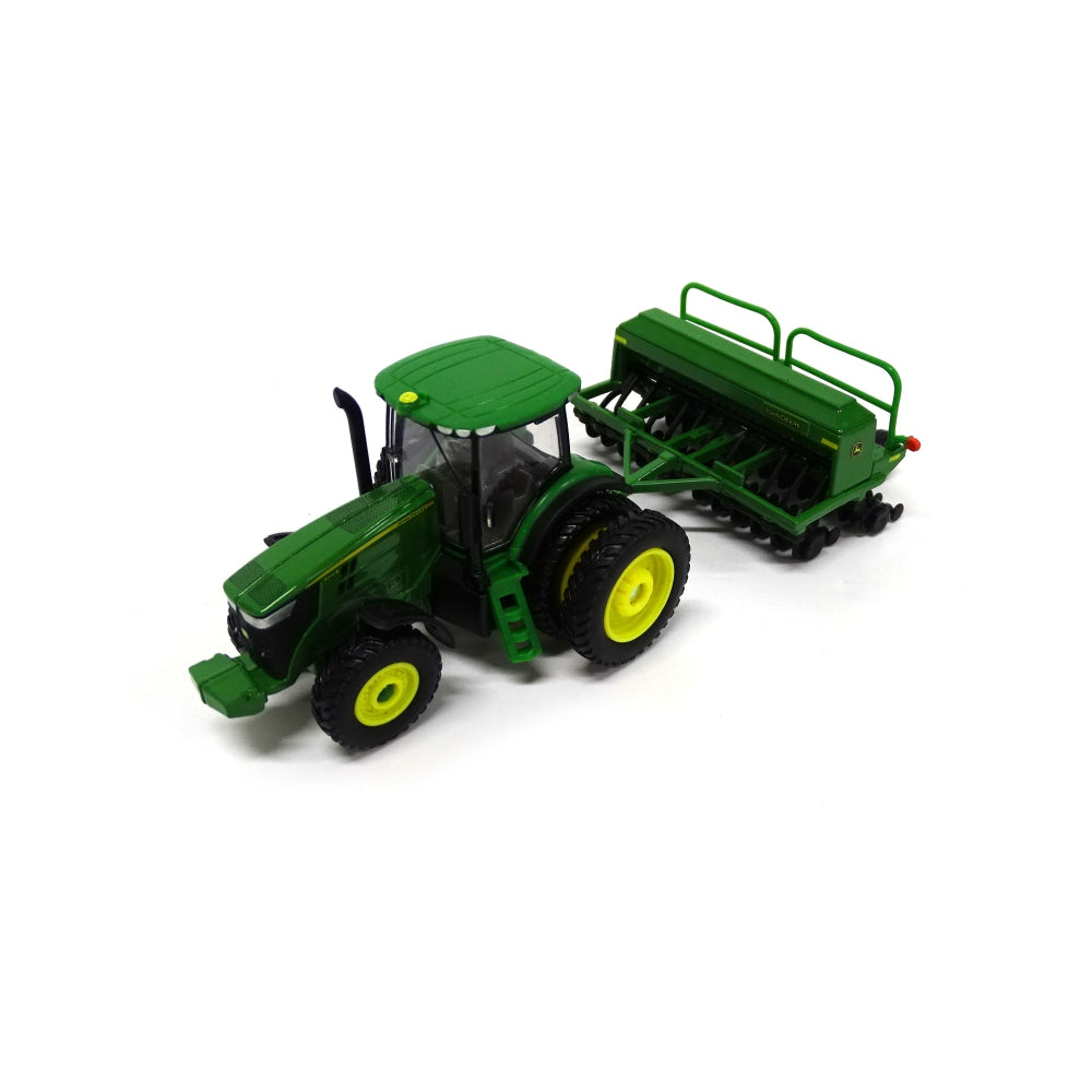 John Deere 1:64 Scale 7215R Tractor with 1590 Grain Drill , Green