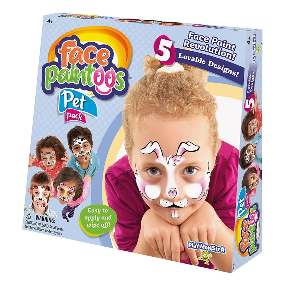 PlayMonster Temporary Tattoos Face Paintoos, Pet Pack