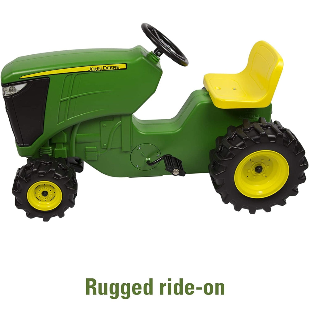 John Deere Ride On Toys Pedal Tractor for Kids, Green/Yellow, One Size