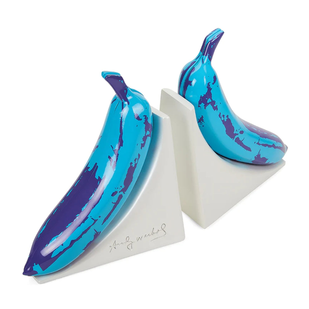 Andy Warhol 10&quot; Lustre Gloss Resin BookendsBlue Banana