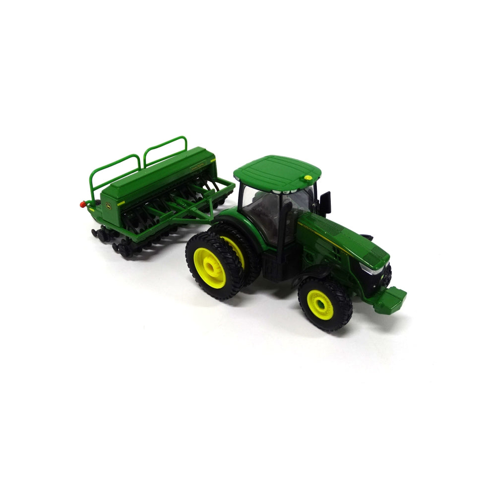 John Deere 1:64 Scale 7215R Tractor with 1590 Grain Drill , Green