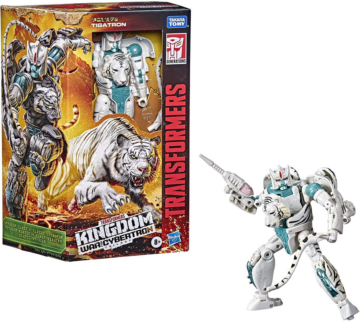 Transformers Toys Generations War for Cybertron: Kingdom Voyager WFC-K35 Tigatron Action Figure