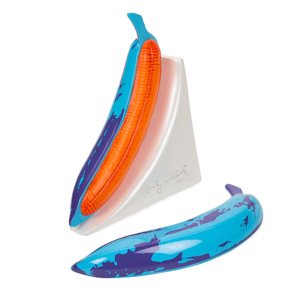 Andy Warhol 10&quot; Lustre Gloss Resin BookendsBlue Banana