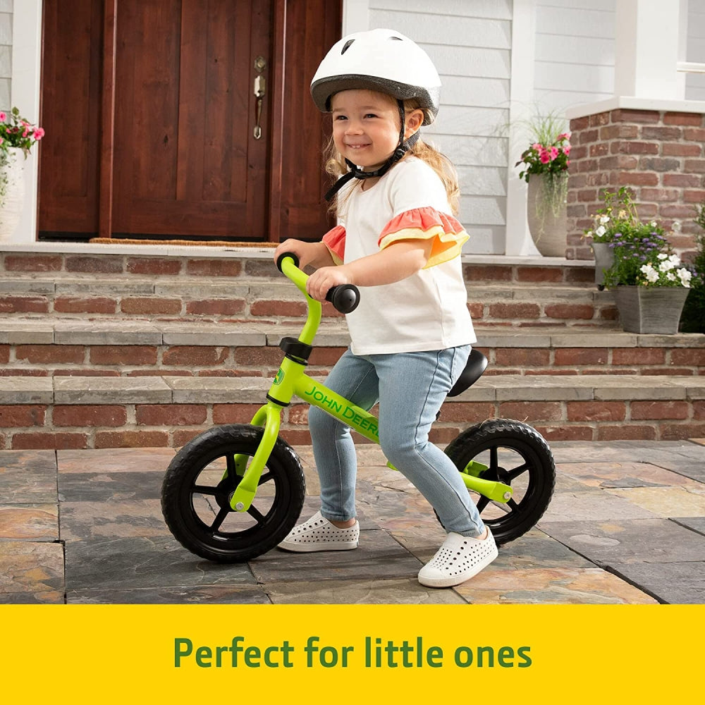 John Deere Toddler Balance Bike – 10&quot; Girls&#39; and Boys&#39; Bike — Green