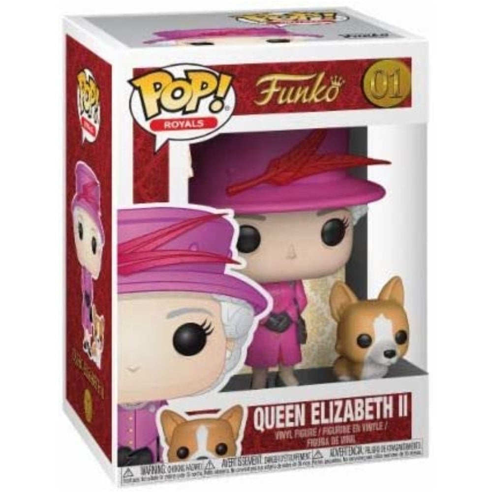 Funko POP! Royal Family - Queen Elizabeth II Collectible Figure, Pink