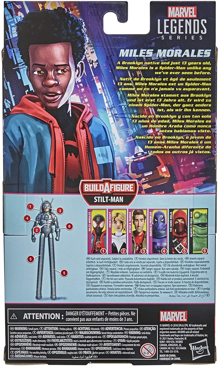 Spider-Man Legends Series Into The Spider-Verse Miles Morales 6-inch Collectible Action Figure Toy