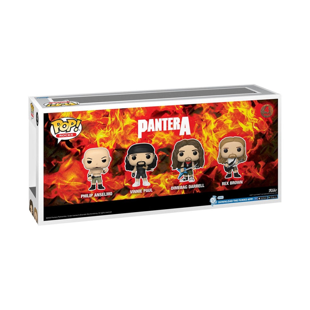 Funko Pop! Rocks: Pantera 4 Pack, Philip Anselmo, Vinnie Paul, Dimebag Darrell, Rex Brown