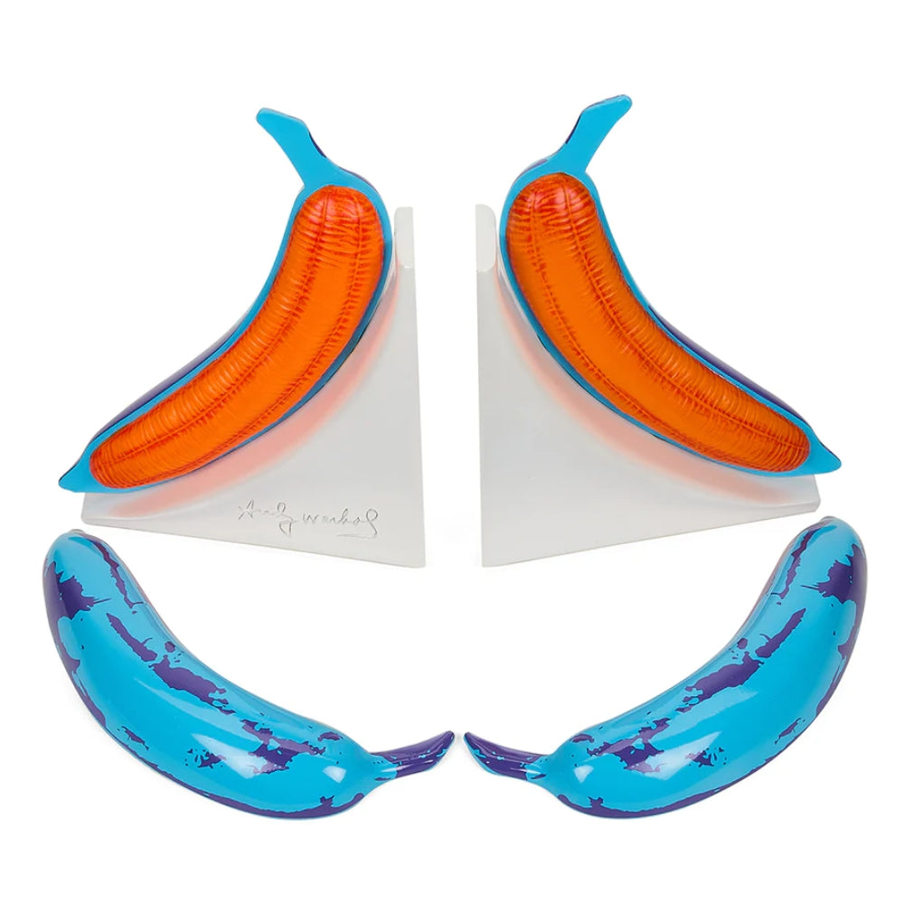 Andy Warhol 10&quot; Lustre Gloss Resin BookendsBlue Banana