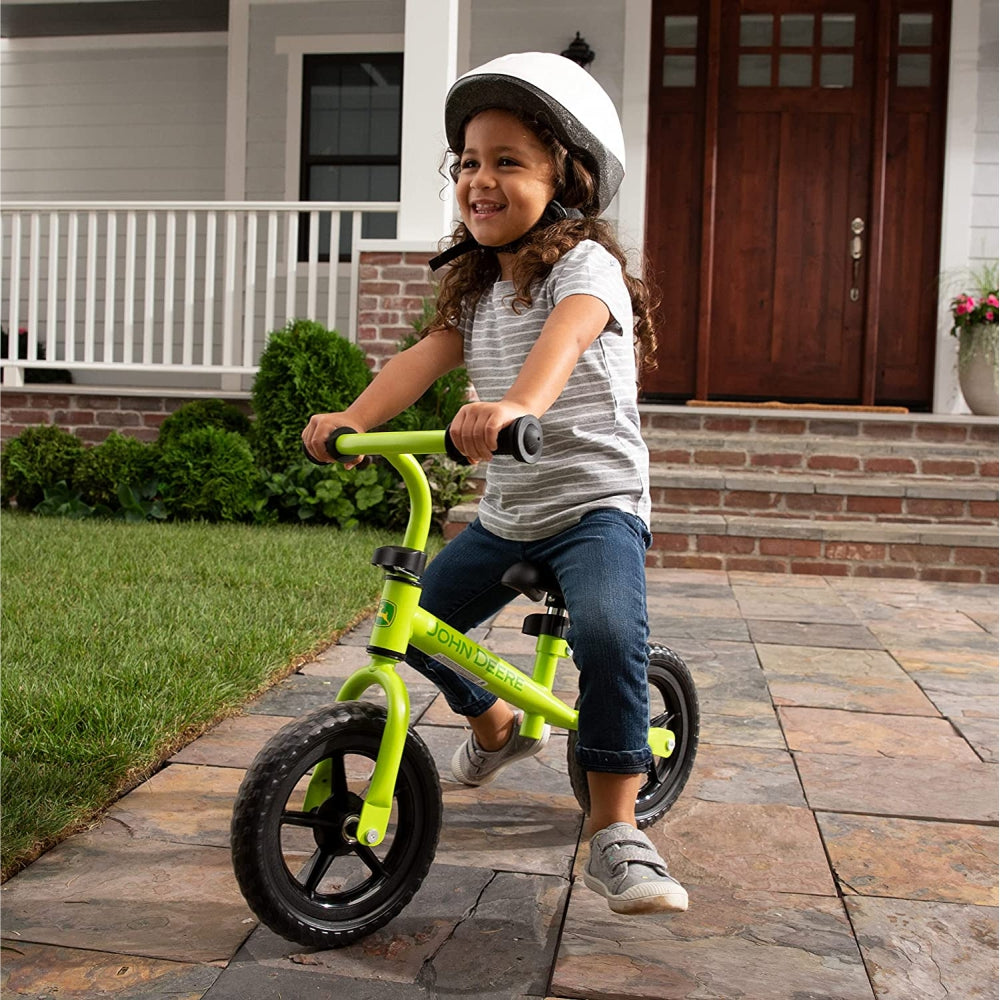 John Deere Toddler Balance Bike – 10&quot; Girls&#39; and Boys&#39; Bike — Green