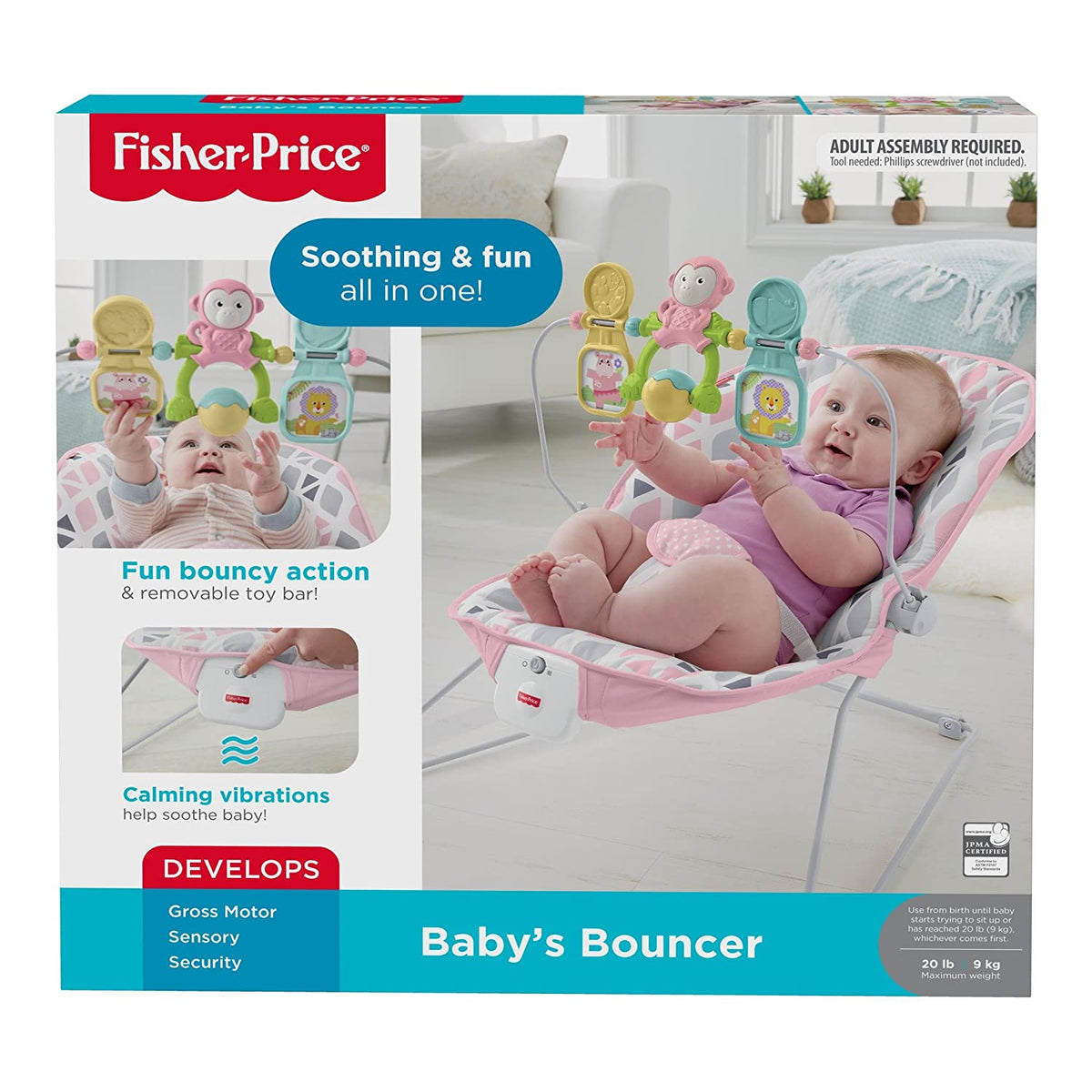 Fisher-Price Baby&#39;s Bouncer, Pink