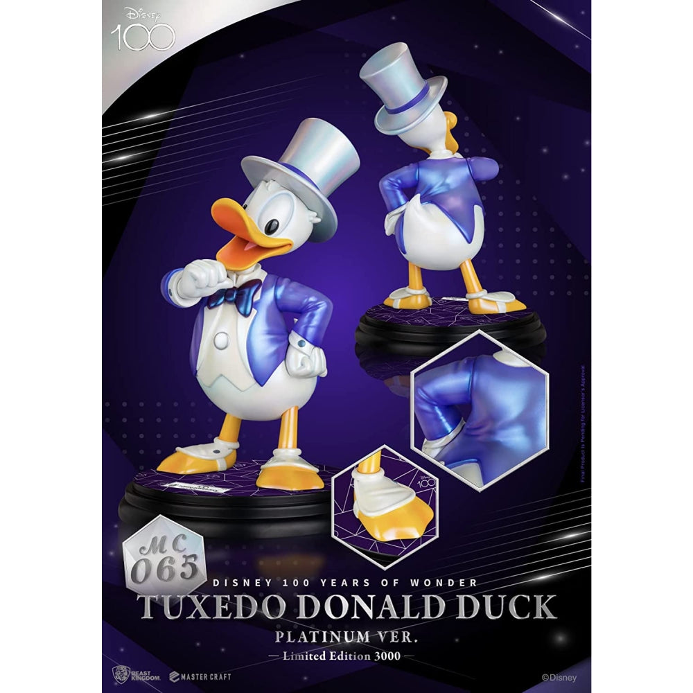 Disney MC-065 100 Years of Wonder Master Craft Tuxedo Donald Duck (Platinum Ver.)