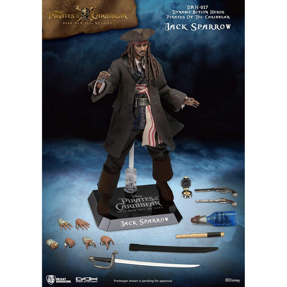 Pirates of The Caribbean Jack Sparrow Multicolor Action Figure, 7 Inches
