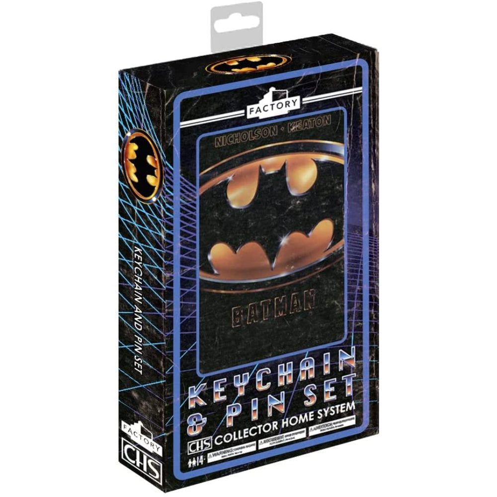 Batman 1989 Collector Home System Keychain and Pin Set