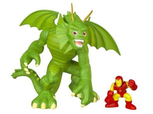 Marvel Superhero Squad Mega Series 3 Fin Fang Foom & Iron Man Action Figure