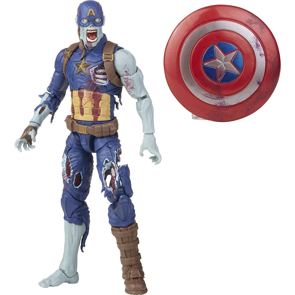 Marvel Legends Series Action Figure Toy Zombie Captain America, 6-inch