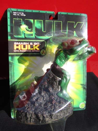 Smash & Go Hulk Action Figure with Punching Action With Street Rubble Base - Hulk
