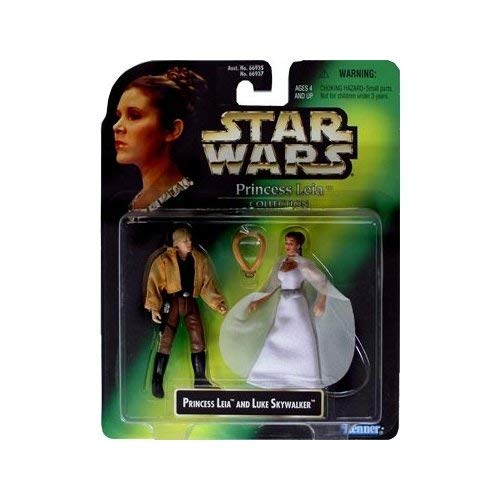 Star Wars Collection Year 1997 Princess Leia and Luke Skywalker Action Figures