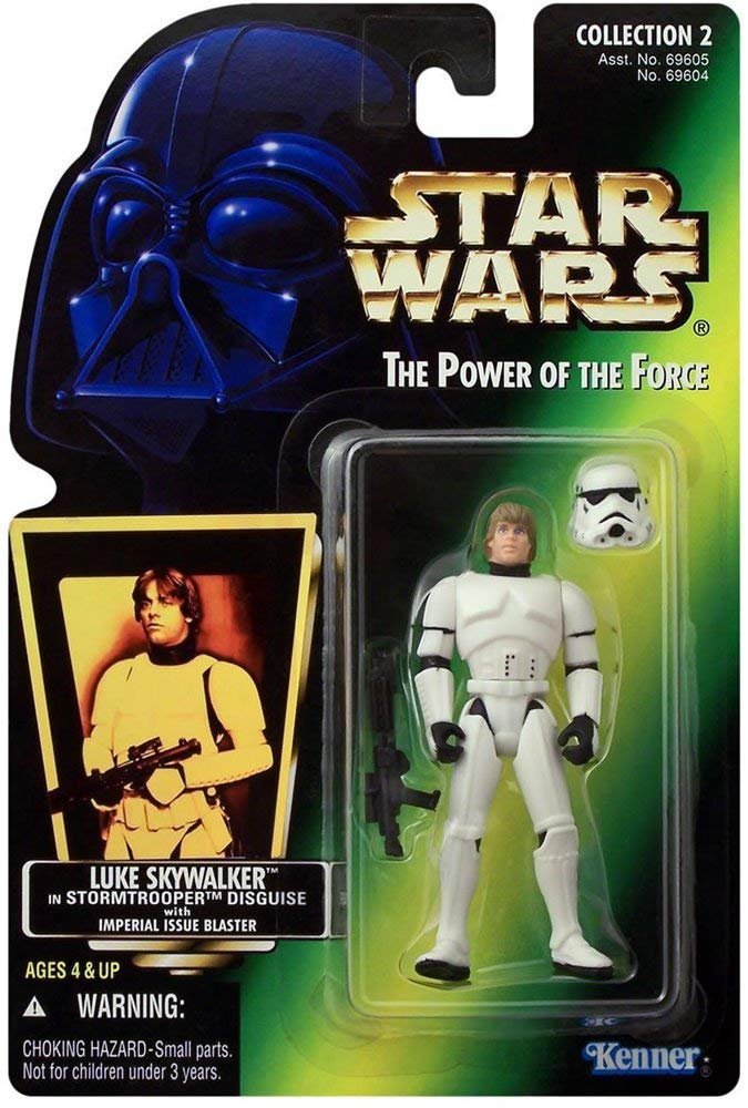 Star Wars Power of the Force Green Card Luke Skywalker in Stormtrooper Disguise 3.75 Inches