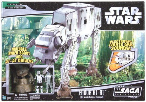 Star Wars Saga Deluxe Vehicle Endor AT-AT Walker w/ Biker Scout and AT-AT Pilot