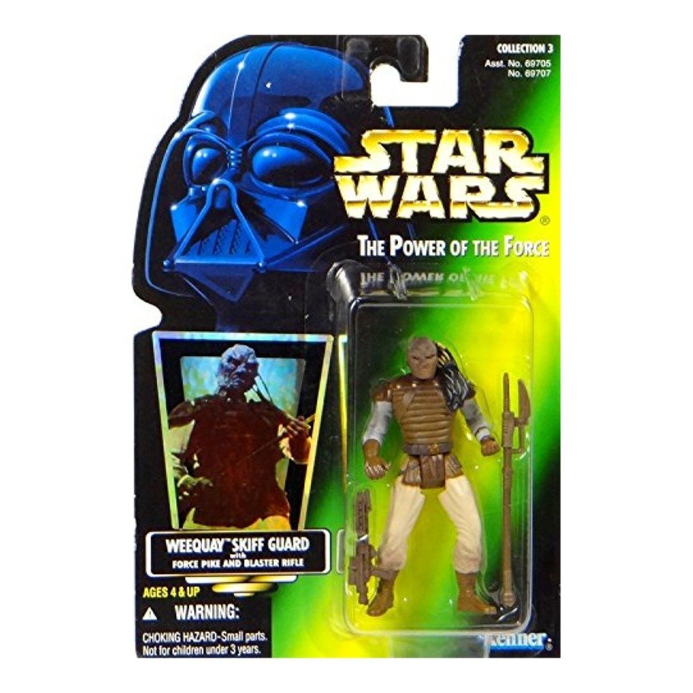 Star Wars, The Power of the Force Green Card, Weequay Skiff Guard Action Figure, 3.75 Inches