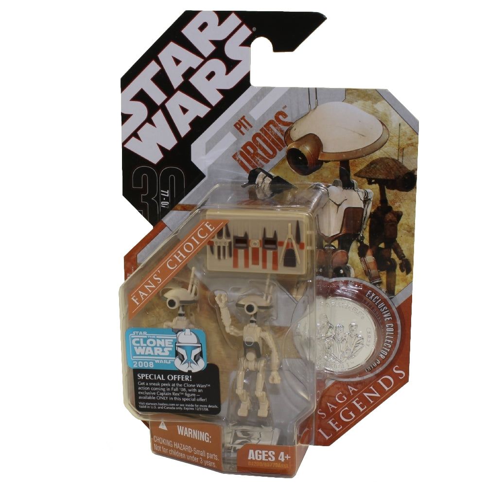 Star Wars - Saga Legends Action Figure Set - PIT DROIDS (Silver Coin) (3.75 inch)