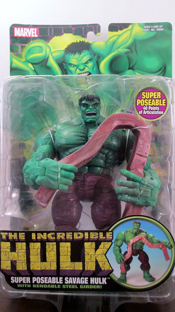 The Incredible Hulk: Super Poseable Savage Hulk Figure with Bendable Steel Girder