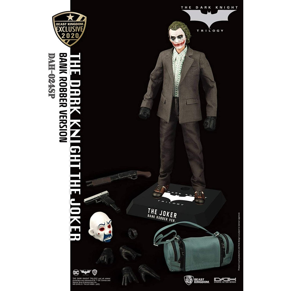 The Dark Knight Batman The Joker Bank Robber Version Action Figure, 8 Inches