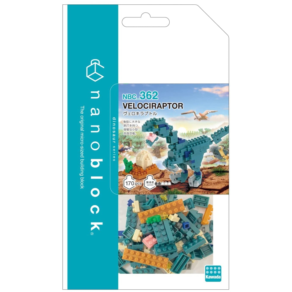 Nanoblock - Dinosaurs Velociraptor, Nanoblock Collection Series Building Kit