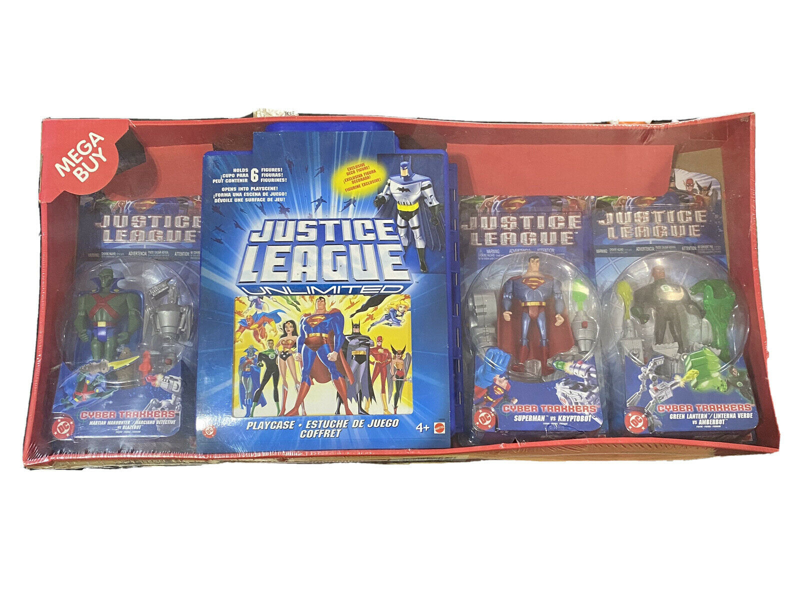 MIB Justice League Unlimited Mega Buy Playcase Mattel Manhunter Flash Superman
